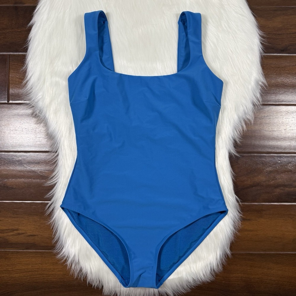 Stylest Women's Size Medium Blue Square Neck Dreamsculpt One Piece Swimsuit